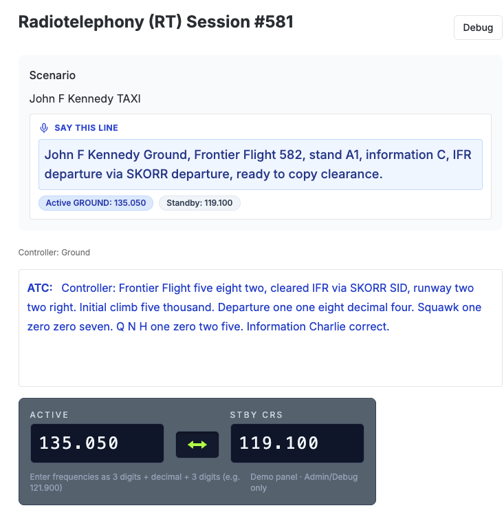 RT training screen 2