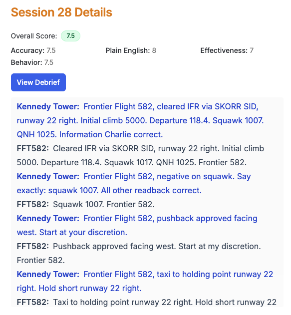 RT training screen 3
