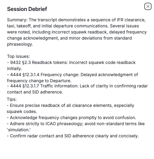 RT training screen 4